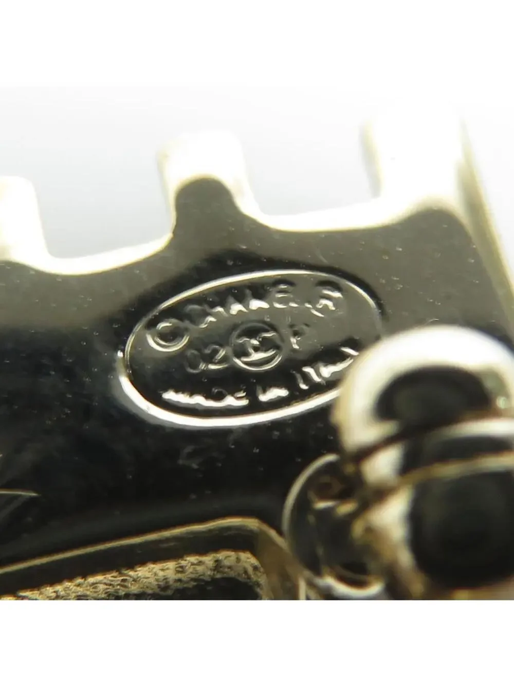 Auth Chanel Heart Lock & Key Brooch #303135C38B